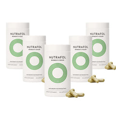 Nutrafol Women’s Hair Growth Vitamins (18–44) – Natural Hair Growth Supplement for Thinning Hair – Supports Thicker, Fuller, Stronger Hai