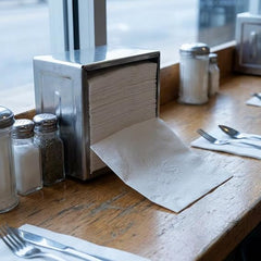 Square Paper Napkins White 4000 Count (8 Packs of 500) - 1-Ply Disposable Cocktail Beverage Napkins - Commercial Grade - Restaurants Bars Parties Events Cleaning
