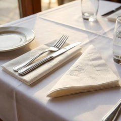 Square Paper Napkins White 4000 Count (8 Packs of 500) - 1-Ply Disposable Cocktail Beverage Napkins - Commercial Grade - Restaurants Bars Parties Events Cleaning