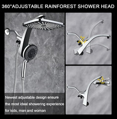 Rain Shower Head with Handheld Showerhead – Chrome 1.8 GPM 460311