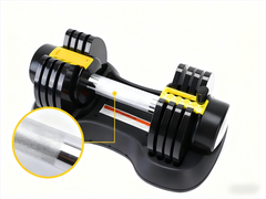 Rubber Coated Cast Iron Dumbbell with Knurled Grip for Gym & Personal Training