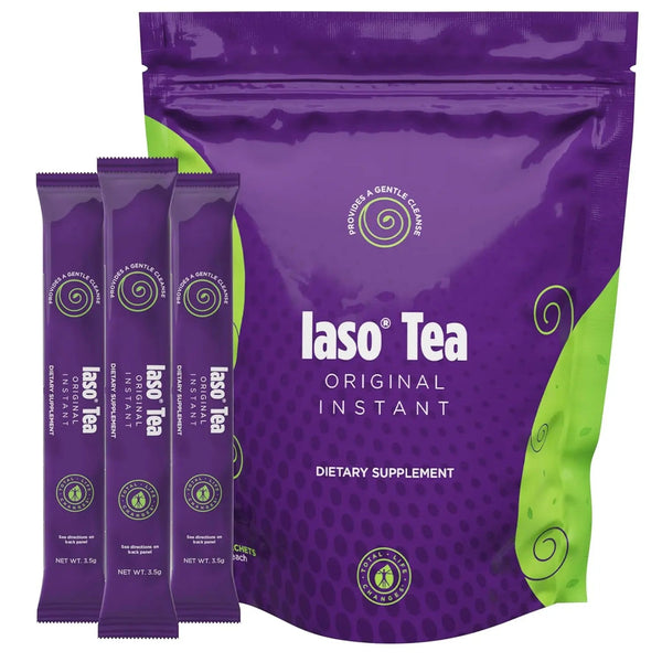 Best Detox Tea for Stomach Fat with Pack of 2 Iaso Instant Detox Tea sachets for easy daily cleanse.