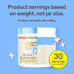 Unflavored Miracle Moo Bovine Colostrum Powder sachets for digestion, skin, and energy 30 serving.