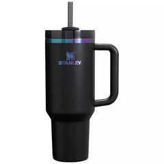 BPA-free Stanley 40 oz Quencher Tumbler with straw, great for gym or outdoor hydration.