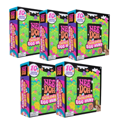NeeDoh Easter Golden Egg Hunt Mystery 10-Pack – 10 Squishy Surprises to Unbox!