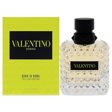 Valentino perfume bottle and packaging on a white background