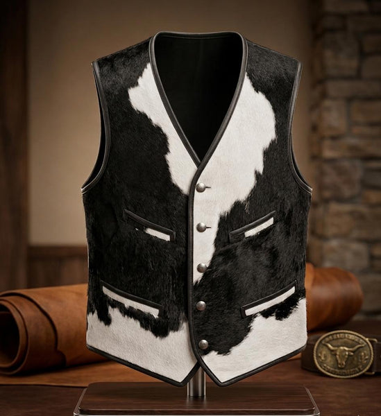 The Frontier Cowhide Luxury Leather Vest