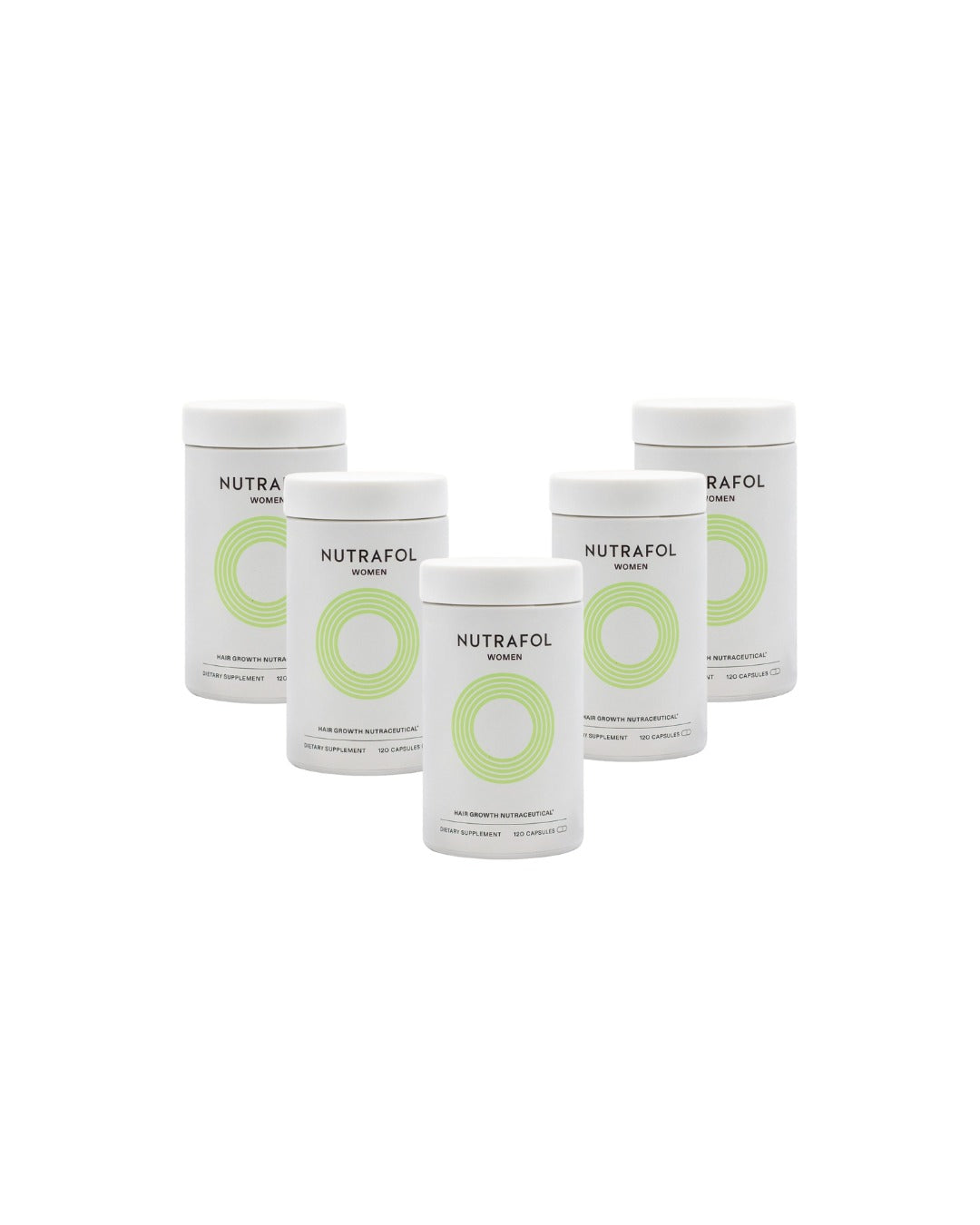 Set of Nutrafol hair care products on a white background