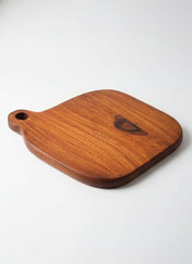 Acacia Wood Serving Board with Handle – Solid Wooden Cutting & Chopping Board for Kitchen, Cheese, Bread & Charcuterie, Natural Durable Wood Design