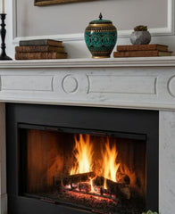 Handcrafted Artisan Decorative Ceramic Vase with Removable Lid - Exquisite Blue & Gold Floral Pattern - Bohemian Style Lidded Jar for Living Room, Shelf, or Mantel Decor