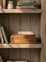 Imported Hand-Carved Naqshi Wooden Tissue Box Holder – Elegant Decorative Home Accessory