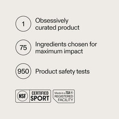 AG1 Greens Powder - 1 curated product, 75 impact-focused ingredients, 950 safety tests, NSF Certified Sport, TGA Registered Facility