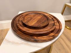  cutting boards on a marble surface with a gold frame