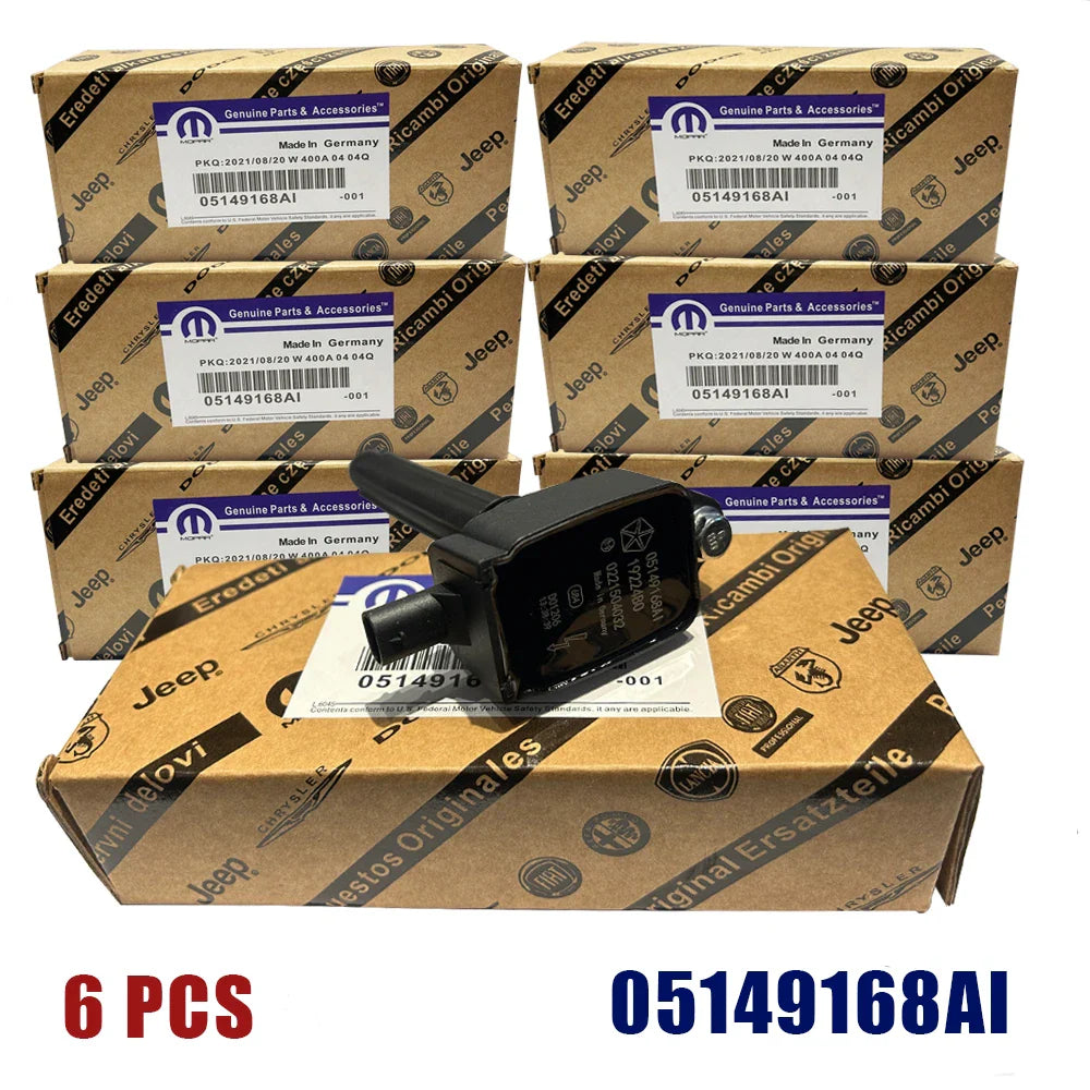 6PCS 05149168AI Ignition Coils – OEM-Style Replacement for Dodge, Jeep & Chrysler 3.6L V6 Engines