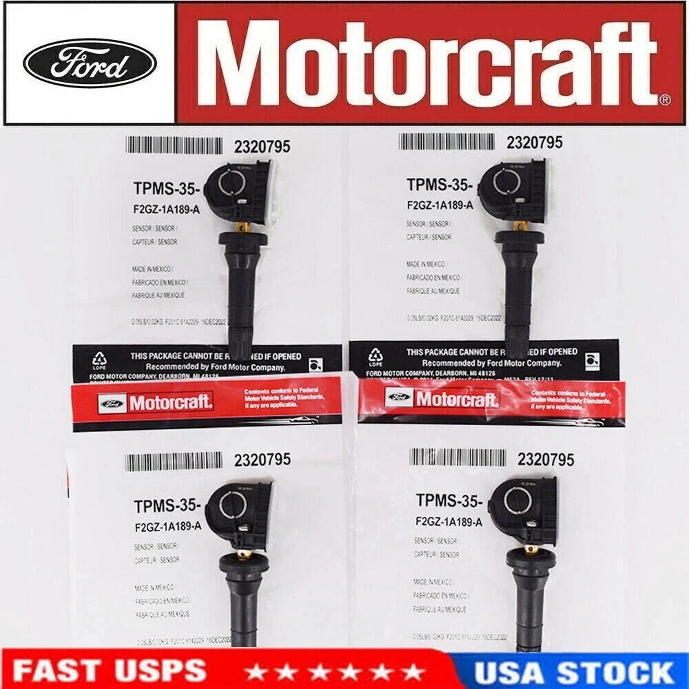 4PCS Genuine Ford F2GZ-1A189-AB Tire Pressure Monitoring Sensor TPMS